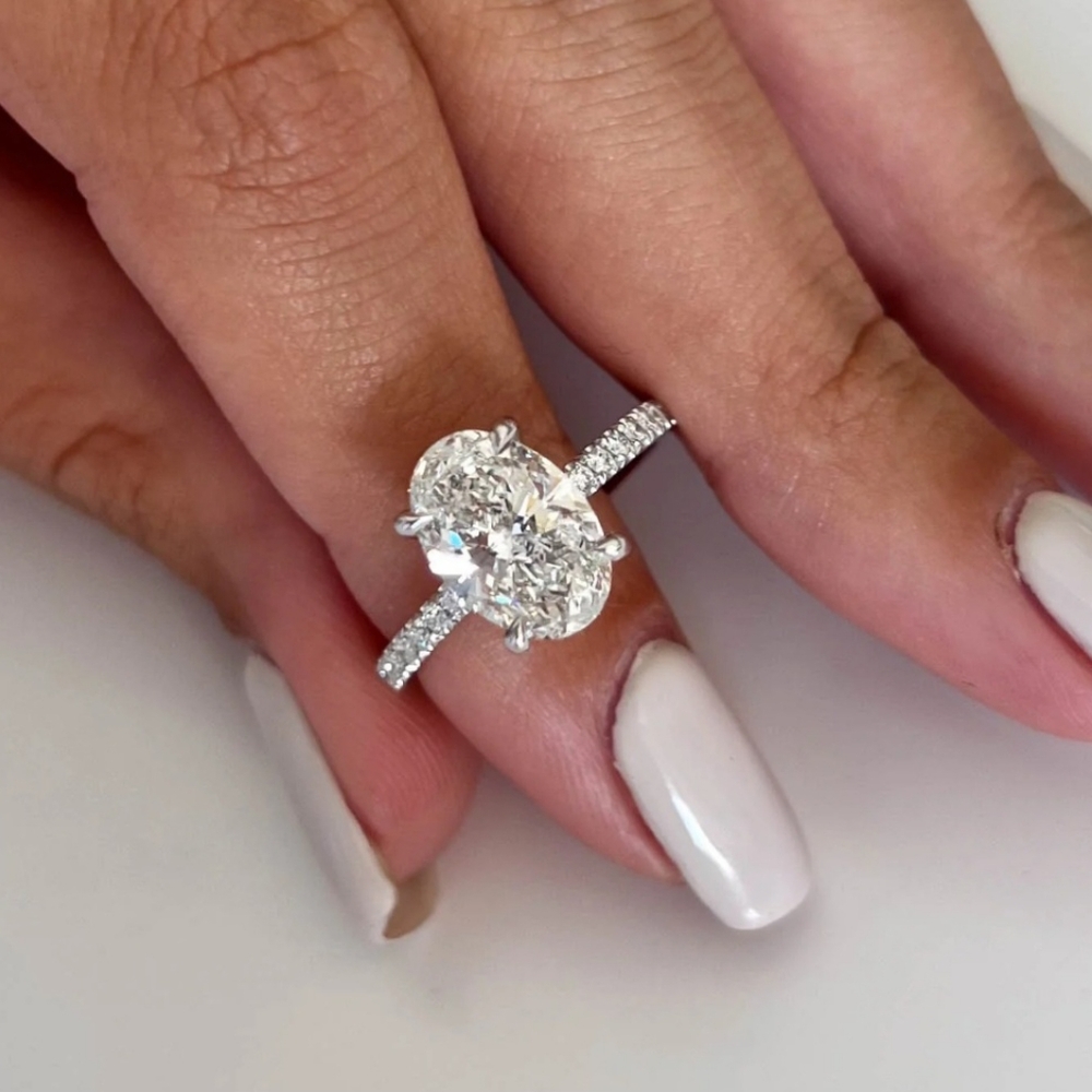 New 3ct IGI Certified Lab Grown Diamond Ring, 14K White Gold. - Picture 4 of 13